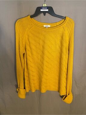 Isela Scoopneck Sweater in Mustard Yellow